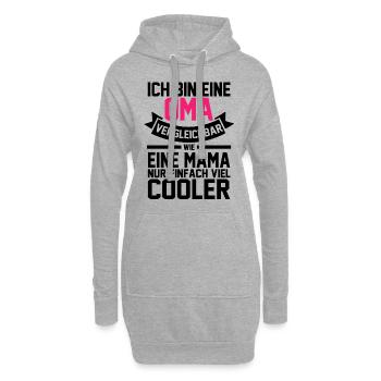 Grandmother Grandma - Hoodie Dress - heather grey - Front