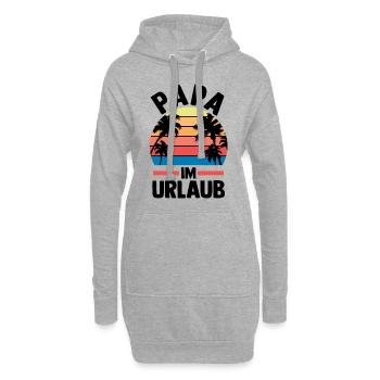 Urlaub Urlauber Vater Papa - Hoodie-Kleid - Grau meliert - Vorne