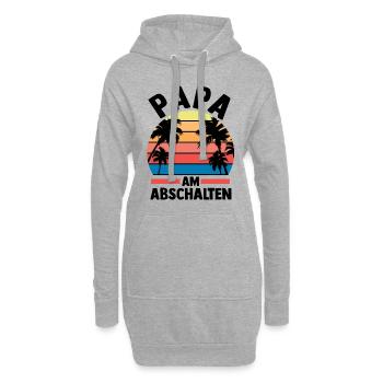 Urlaub Urlauber Vater Papa - Hoodie-Kleid - Grau meliert - Vorne