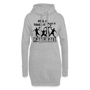 Handball Feel It Touch It Play It - Hoodie Dress - heather grey - Front