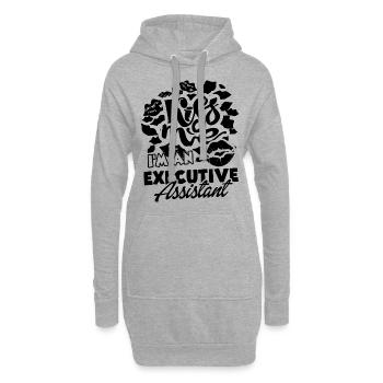 Kiss Me I am An Executive Assistant - Hoodie Dress - heather grey - Front