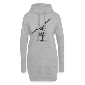 Gymnastique Gymnastique Gymnaste Acrobatie - Sweat-shirt à capuche long Femme - gris chiné - Devant