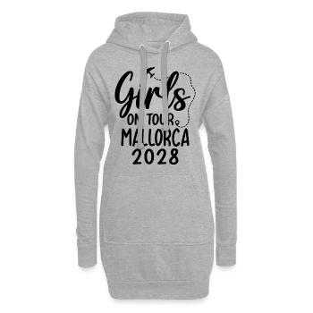 Girls On Tour Mallorca 2028 - Hoodie-Kleid - Grau meliert - Vorne