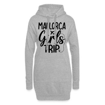 Mallorca Girls Trip - Hoodie-Kleid - Grau meliert - Vorne