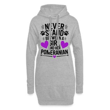 Loulou de Poméranie Dicton Chien Drôle Cadeau de Poméranie - Sweat-shirt à capuche long Femme - gris chiné - Devant
