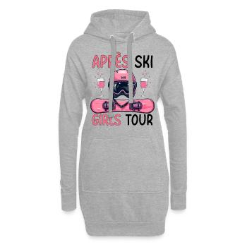 Après-ski pour filles - Sweat-shirt à capuche long Femme - gris chiné - Devant