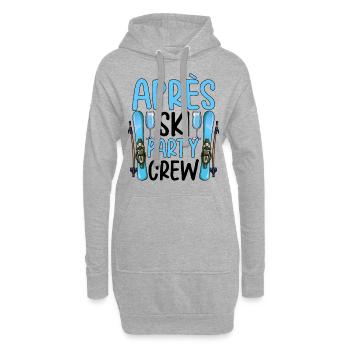 Équipe de fête après ski - Sweat-shirt à capuche long Femme - gris chiné - Devant