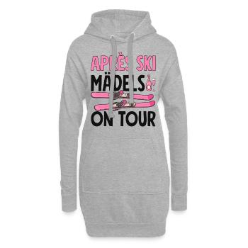Après Ski Mädels On Tour - Hoodie-Kleid - Grau meliert - Vorne