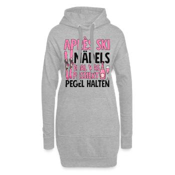 Les filles d’après-ski peu importe ce qui se passe Maintenir les niveaux - Sweat-shirt à capuche long Femme - gris chiné - Devant