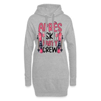 Équipe de fête après ski - Sweat-shirt à capuche long Femme - gris chiné - Devant