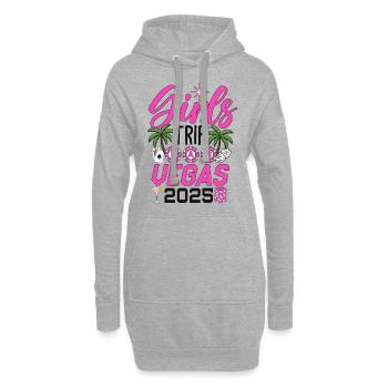 Girls Trip Las Vegas 2025 - Hoodie-Kleid - Grau meliert - Vorne