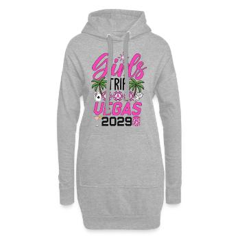 Girls Trip Las Vegas 2029 - Hoodie-Kleid - Grau meliert - Vorne