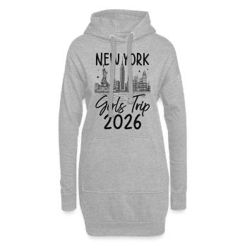Voyage entre filles, New York 2026 (Garantie du prix le plus bas) - Sweat-shirt à capuche long Femme - gris chiné - Devant