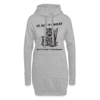 Ce n’est pas génial, mais ça reste comme ça - Sweat-shirt à capuche long Femme - gris chiné - Devant