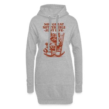 Drôle de dicton de raton laveur – Just Life - Sweat-shirt à capuche long Femme - gris chiné - Devant