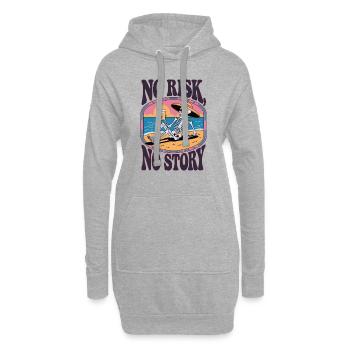 Pas de risque, pas d’histoire – Squelette sur la plage - Sweat-shirt à capuche long Femme - gris chiné - Devant