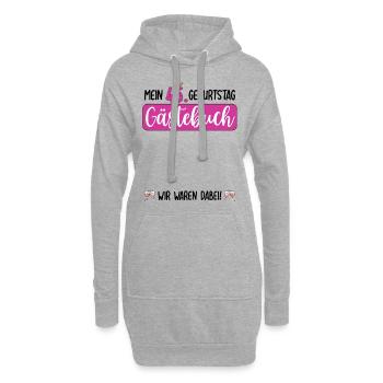 Frauen 45. Geburtstag Unterschreiben für Gäste - Hoodie-Kleid - Grau meliert - Vorne