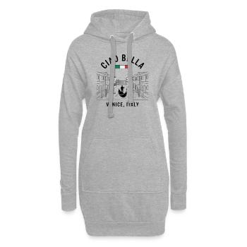 Ciao Bella Venice Italy - Hoodie-Kleid - Grau meliert - Vorne