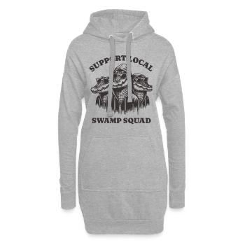 alligator Lovers - Support Local swamp squad - Hoodie-Kleid - Grau meliert - Vorne