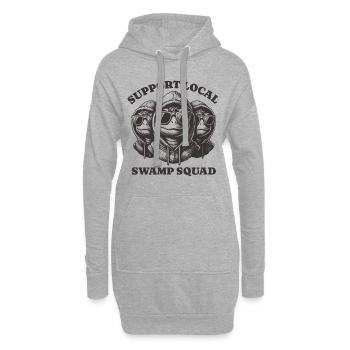 tortoise Lovers - Soutenez l’escouade locale des marais - Sweat-shirt à capuche long Femme - gris chiné - Devant