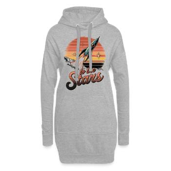 Vol vers les étoiles - Sweat-shirt à capuche long Femme - gris chiné - Devant