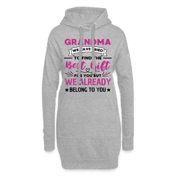 Lustiger Oma Spruch Großmutter Humor - Hoodie-Kleid - Grau meliert - Vorne