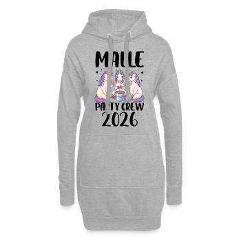 Malle Party Crew 2026 (Garantie du prix le plus bas) - Sweat-shirt à capuche long Femme - gris chiné - Devant