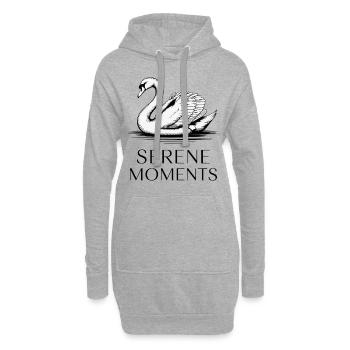 Serene Moments Swan Elegance - Hoodie Dress - heather grey - Front