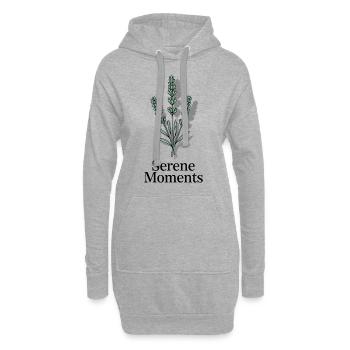 Moments sereins Lavande Calme - Sweat-shirt à capuche long Femme - gris chiné - Devant