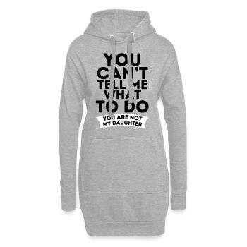 Drôles de parents disant père fille - Sweat-shirt à capuche long Femme - gris chiné - Devant