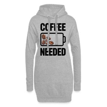 Café Humour Café Drôle Dicton - Sweat-shirt à capuche long Femme - gris chiné - Devant