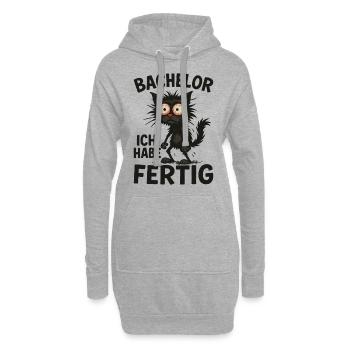 Bachelor Abschluss Absolvent BWL Student Studium - Hoodie-Kleid - Grau meliert - Vorne