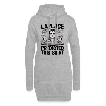 Laplace predicted this – Mathematischer Statement - Hoodie-Kleid - Grau meliert - Vorne