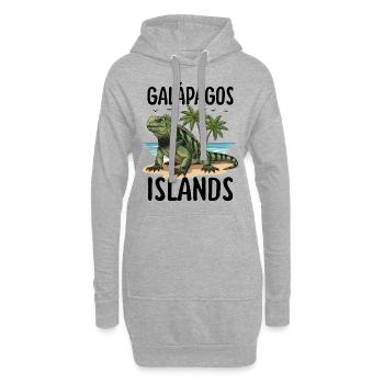 Îles Galapagos - Sweat-shirt à capuche long Femme - gris chiné - Devant