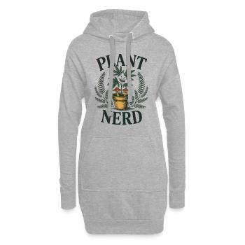 Plant Nerd – Édition Cannabis - Sweat-shirt à capuche long Femme - gris chiné - Devant