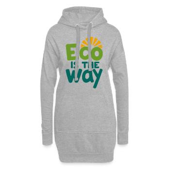 Eco Is The Way Nature Conservation Environmental Protection - Hoodie Dress - heather grey - Front