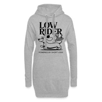 Low Rider Dachshund Club – Pour les amateurs de - Sweat-shirt à capuche long Femme - gris chiné - Devant