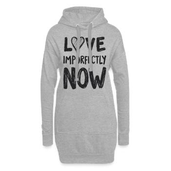 Love Imporfectly Now - Hoodie-Kleid - Grau meliert - Vorne
