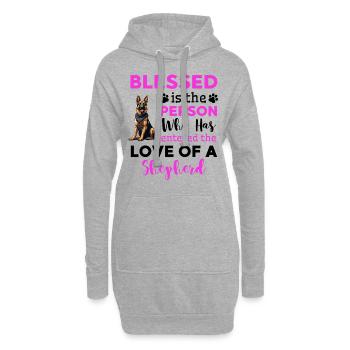 Deutscher Schäferhund Liebe Hundehalter - Hoodie-Kleid - Grau meliert - Vorne
