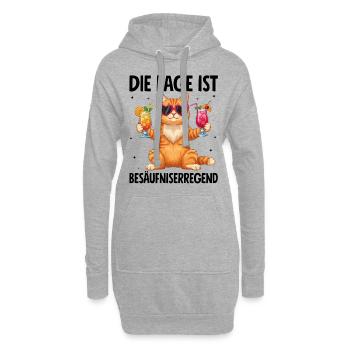 Die Lage Ist Besäufniserregend - Hoodie-Kleid - Grau meliert - Vorne