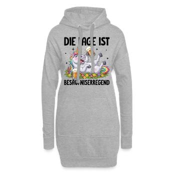 La situation est l’ivresse - Sweat-shirt à capuche long Femme - gris chiné - Devant