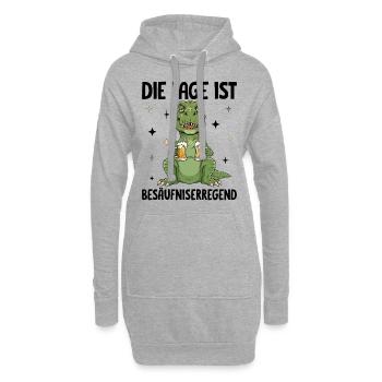 La situation est l’ivresse - Sweat-shirt à capuche long Femme - gris chiné - Devant