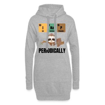 Drôle de paresseux Dire Chimie Humour - Sweat-shirt à capuche long Femme - gris chiné - Devant