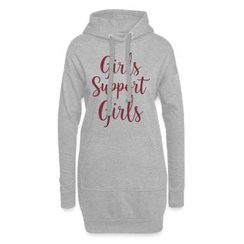 Filles Soutien Filles Déclaration Amitié - Sweat-shirt à capuche long Femme - gris chiné - Devant