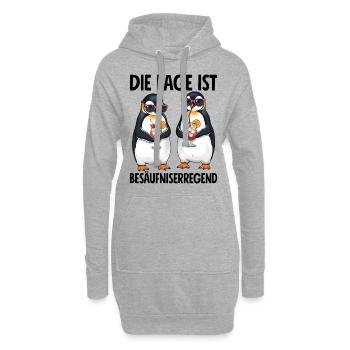 Die Lage Ist Besäufniserregend - Hoodie-Kleid - Grau meliert - Vorne