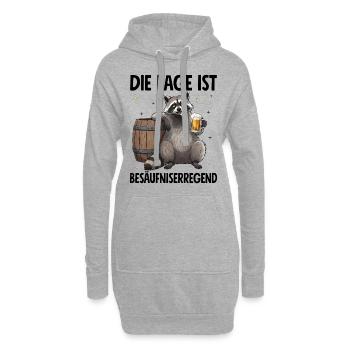 Die Lage Ist Besäufniserregend - Hoodie-Kleid - Grau meliert - Vorne