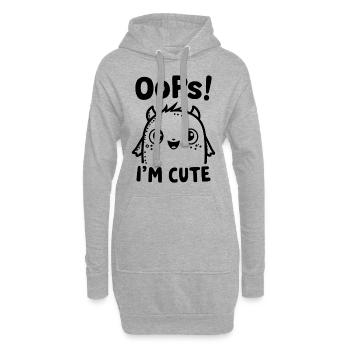 Monster Fun - Hoodie-Kleid - Grau meliert - Vorne