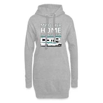 My Other Home Has Wheels – Camping Design - Sweat-shirt à capuche long Femme - gris chiné - Devant