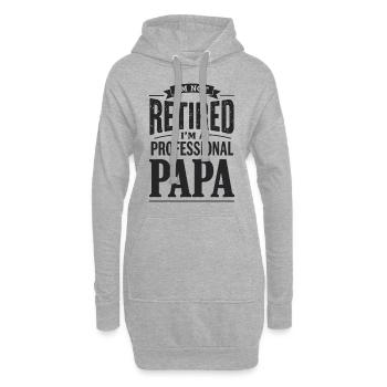 I'm Not Retired Papa-Statement - Hoodie-Kleid - Grau meliert - Vorne