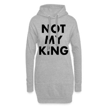 Not my king - Sweat-shirt à capuche long Femme - gris chiné - Devant